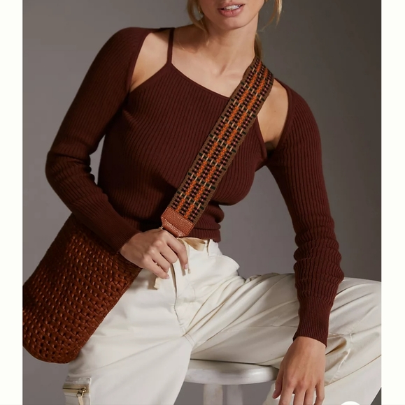 Anthropologie Ribbed Cutout Sweater - Picture 3 of 7